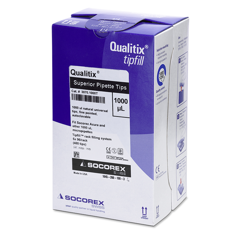 Qualitix Tipfill Pipette Tip Box 1000 Ul Socorex
